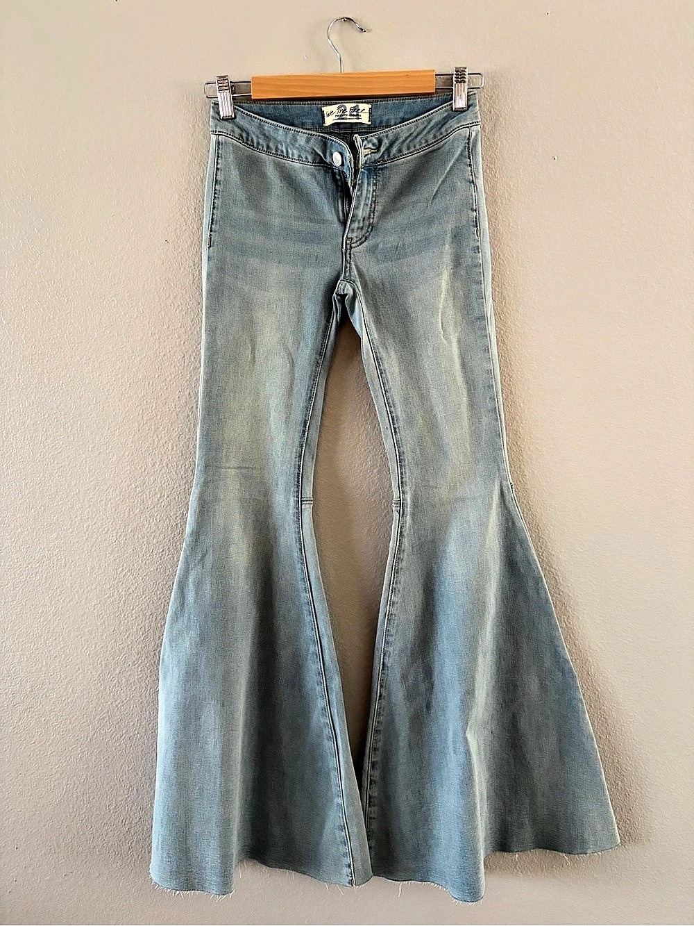 Free People Pull-On Flare Jeans Women's Blue